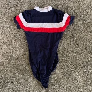 Rue21, large, 92% polyester and 8% spandex.